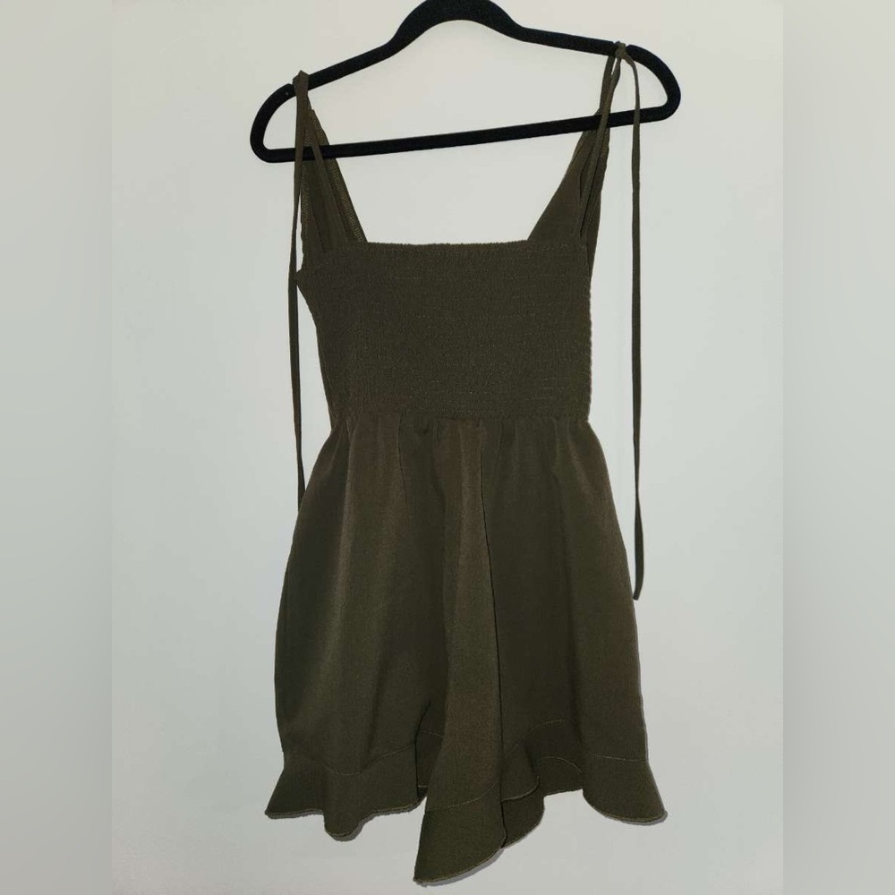 Shein Green Petite M Romper